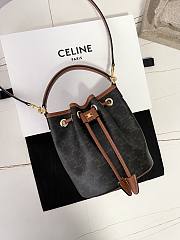 Bagsaaa Celine Teen Clara Bag In Triomphe Canvas And Calfskin 121672 - 19cm - 4