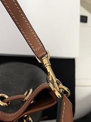 Bagsaaa Celine Teen Clara Bag In Triomphe Canvas And Calfskin 121672 - 19cm - 3