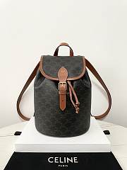 Bagsaaa Celine Medium Backpack Folco In Triomphe Canvas And Calfskin 117902 - 32.5cm - 1