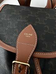 Bagsaaa Celine Medium Backpack Folco In Triomphe Canvas And Calfskin 117902 - 32.5cm - 3