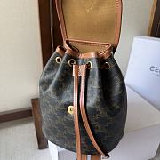 Bagsaaa Celine Mini Backpack Folco In Triomphe Canvas And Calfskin 197662 - 20cm - 2