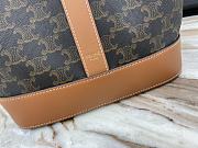 Bagsaaa Celine Medium Bucket In Triomphe Canvas And Calfskin 191132 - 24cm - 3