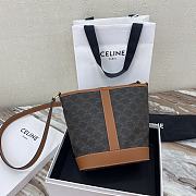 Bagsaaa Celine Small Bucket In Triomphe Canvas And Calfskin 191442 - 22cm - 4