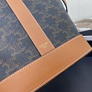 Bagsaaa Celine Small Bucket In Triomphe Canvas And Calfskin 191442 - 22cm - 3