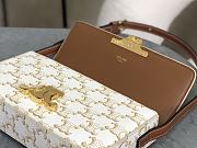 Bagsaaa Celine Shoulder Bag Claude In Triomphe Canvas And Calfskin 194142 white - 20.5cm - 2