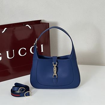 Bagsaaa Gucci Jackie 1961 small shoulder bag 810232 Blue leather - 27.5x19x4cm