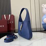 Bagsaaa Gucci Jackie 1961 small shoulder bag 810232 Blue leather - 27.5x19x4cm - 4