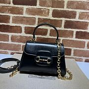 Bagsaaa Gucci Horsebit 1955 mini top handle bag 703848 black - 22cm - 1