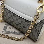 Bagsaaa Gucci Horsebit 1955 mini top handle bag 703848 beige & white - 22cm - 4