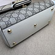 Bagsaaa Gucci Horsebit 1955 mini top handle bag 703848 beige & white - 22cm - 3