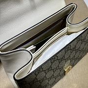 Bagsaaa Gucci Horsebit 1955 mini top handle bag 703848 beige & white - 22cm - 2