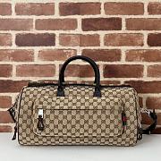 Bagsaaa Gucci GG canvas small duffle bag 800185 beige & brown - 42cm - 1