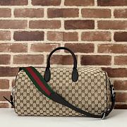 Bagsaaa Gucci GG canvas small duffle bag 800185 beige & brown - 42cm - 2