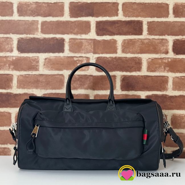 Bagsaaa Gucci GG canvas small duffle bag 800185 black - 42cm - 1