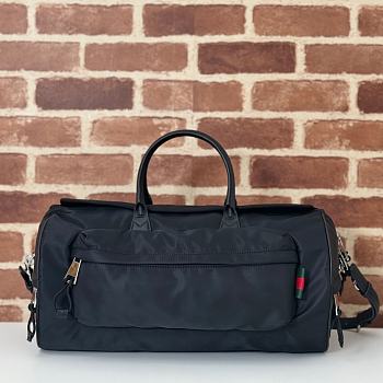 Bagsaaa Gucci GG canvas small duffle bag 800185 black - 42cm