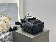Bagsaaa Small Dior Caro Bucket Bag Black Macrocannage Lambskin - 24cm - 4