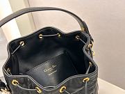 Bagsaaa Small Dior Caro Bucket Bag Black Macrocannage Lambskin - 24cm - 2