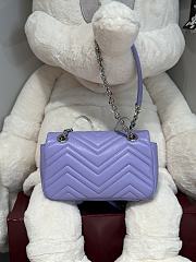 Bagsaaa Gucci GG Marmont small shoulder bag 837280 purple - 22cm - 3