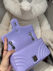Bagsaaa Gucci GG Marmont small shoulder bag 837280 purple - 22cm - 2