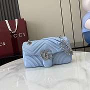 Bagsaaa Gucci GG Marmont small shoulder bag 837280 light blue - 22cm - 1