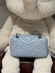 Bagsaaa Gucci GG Marmont small shoulder bag 837280 light blue - 22cm - 2