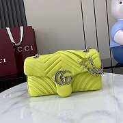Bagsaaa Gucci GG Marmont medium shoulder bag 837267 bright green - 26cm - 1