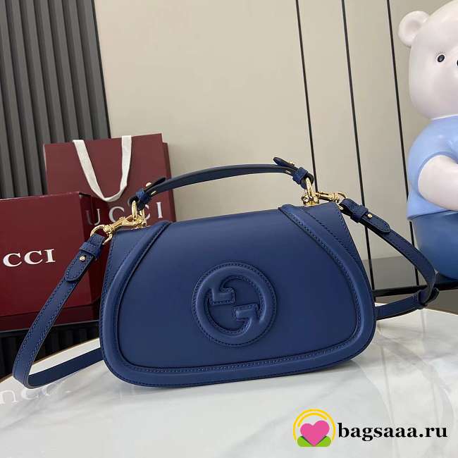 Bagsaaa Gucci Blondie Small Top Handle Bag 815714 Blue - 27 x 17 x 7cm - 1