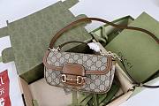 Bagsaaa Gucci Horsebit 1955 small top handle bag 815206 Brown & Beige - 22cm - 5