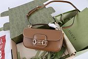 Bagsaaa Gucci Horsebit 1955 small top handle bag 815206 Brown - 22cm - 5