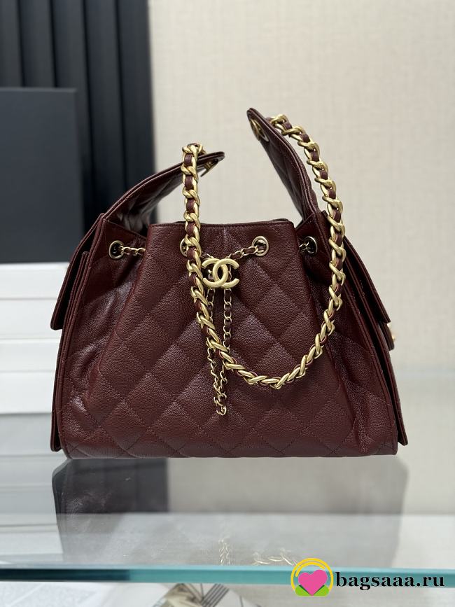 Bagsaaa CHANEL 25 Small Handbag AS5293 Burgundy - 30cm - 1