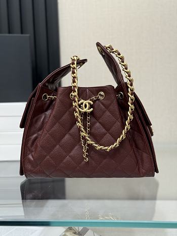 Bagsaaa CHANEL 25 Small Handbag AS5293 Burgundy - 30cm