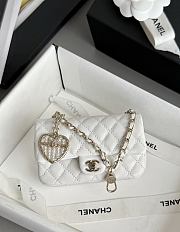 Bagsaaa Chanel Classic Mini Bag with hook AP4760 White - 8 x 12.5 x 5cm - 1