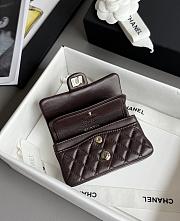 Bagsaaa Chanel Classic Mini Bag with hook AP4760 Dark Brown - 8 x 12.5 x 5cm - 2