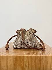 Bagsaaa Loewe Flamenco Clutch in Anagram jacquard and Calfskin - 23cm - 2