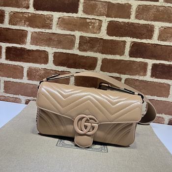 Bagsaaa Gucci GG Marmont small shoulder bag 734814 beige - 26.5cm