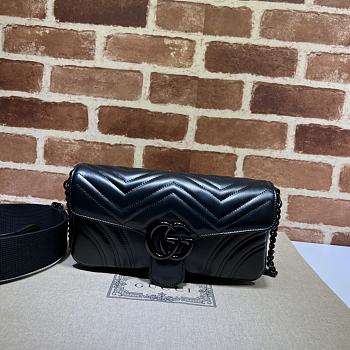 Bagsaaa Gucci GG Marmont small shoulder bag 734814 black - 26.5cm