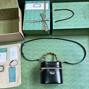 Bagsaaa Gucci Mini vanity bag with bamboo handle 760200 black - 15.5cm - 3