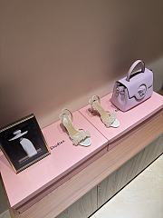 Bagsaaa MACH & MACH Floating Pearl Satin Sandals white - 8.5cm - 2