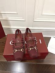 Bagsaaa Women's Gucci Horsebit ballet flat 835077 dark red - 1