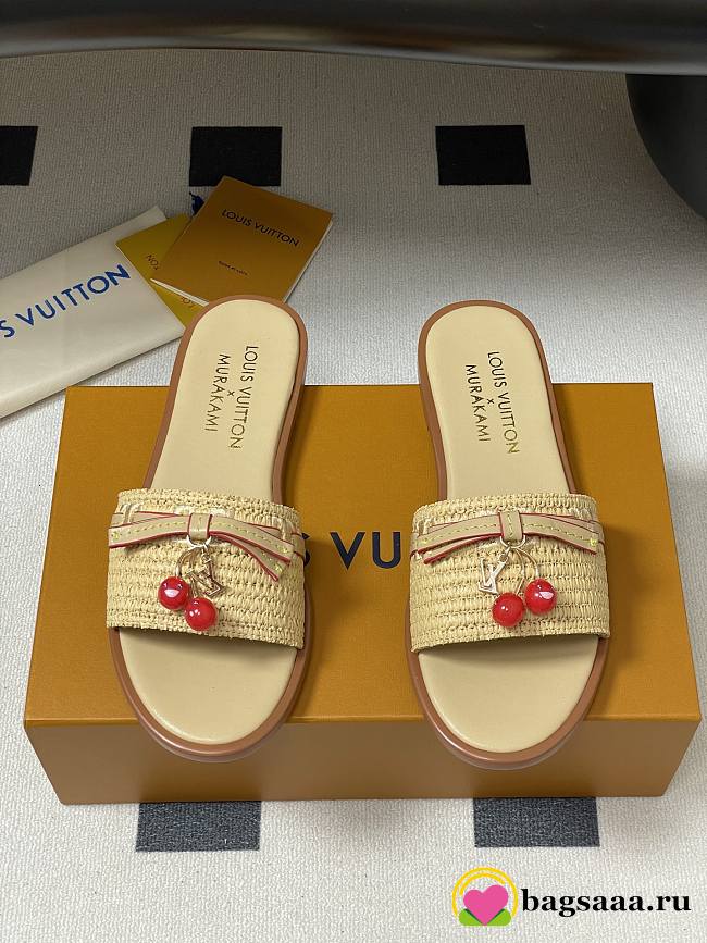Bagsaaa LV x TM Lily Flat Mule Raffia - 1