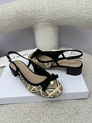 Bagsaaa Dior Ballet Slingback Pump Natural and Black Cannage Raffia 3cm - 2
