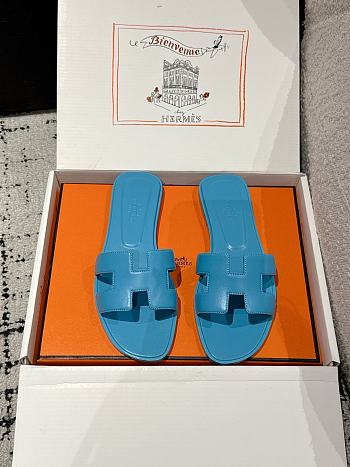 Bagsaaa Hermes Oran Slippers Blue