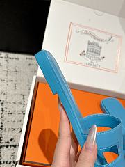 Bagsaaa Hermes Oran Slippers Blue - 4