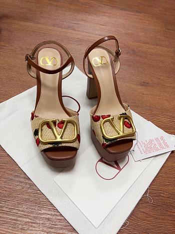 Valentino Garavani 115mm VLogo Signature Cherryfic sandals