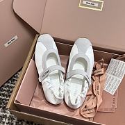 Bagsaaa Miu Miu Bleached nappa leather ballerinas white - 1