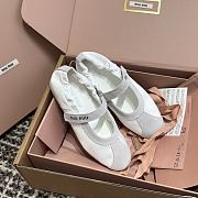 Bagsaaa Miu Miu Bleached nappa leather ballerinas white - 2