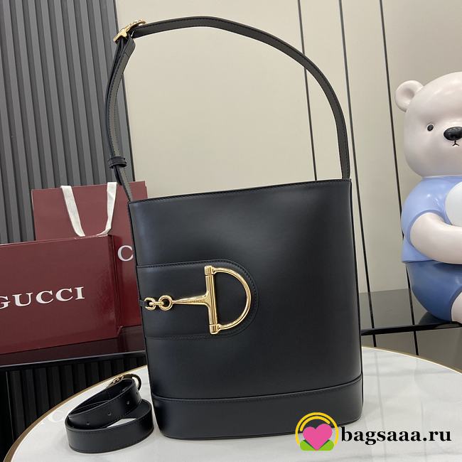 Bagsaaa Gucci 73 medium bucket bag 833660 black - 26cm - 1
