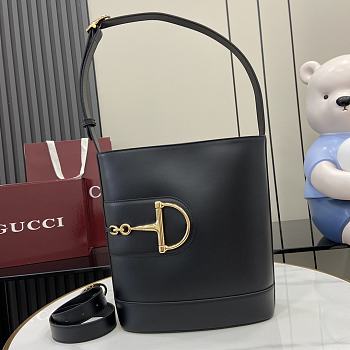 Bagsaaa Gucci 73 medium bucket bag 833660 black - 26cm