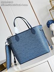 Bagsaaa LV M14856 Neverfull MM Denim Blue - 31cm - 1