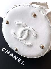 Bagsaaa Chanel Mini Bucket Bag AS5486 White Lambskin - 15.2 x 14 x 14cm - 2